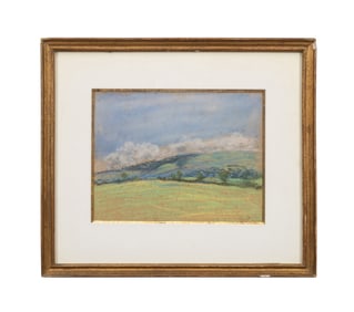 EUGENE BOUDIN, PLEIN AIR PASTEL LANDSCAPE, 1872