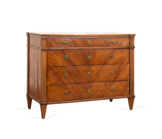 ITALIAN 19TH C. NEOCLASSICAL WALNUT COMMODE