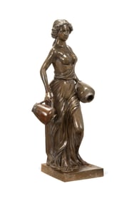 BRONZE CLASSICAL MAIDEN FOUNTAIN FIGURE