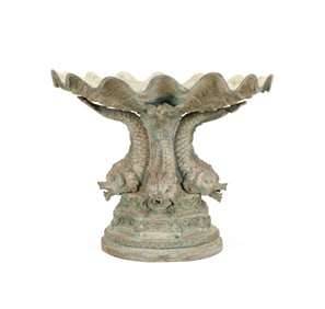 RENAISSANCE STYLE BRONZE DOLPHIN FOUNTAIN