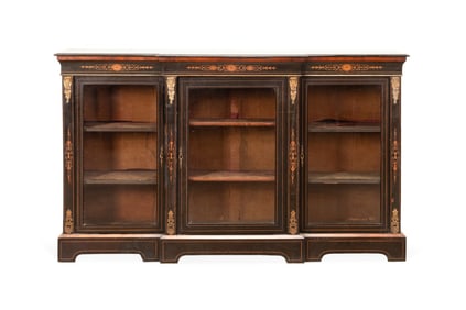 19TH C. NAPOLEON III INLAID EBONIZED CABINET