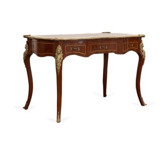 LOUIS XV STYLE ORMOLU MOUNTED BUREAU PLAT