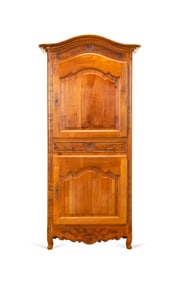 18TH/19TH PROVINCIAL LOUIS XV STYLE CHERRY ARMOIRE