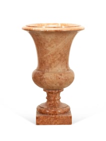LARGE ITALIAN PINK MARBLE FLOOR URN