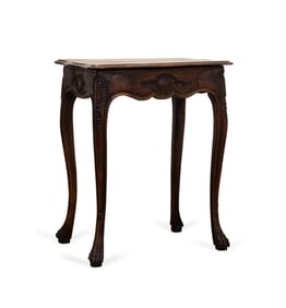18TH C. LOUIS XV PROVINCIAL WALNUT SIDE TABLE