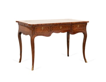 19TH C. LOUIS XV STYLE KINGWOOD BUREAU PLAT