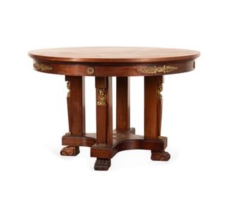 EMPIRE STYLE MAHOGANY DINING TABLE