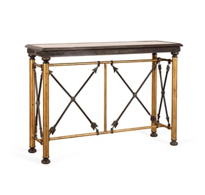 EMPIRE STYLE IRON CONSOLE, ATTR. TO MAITLAND-SMITH