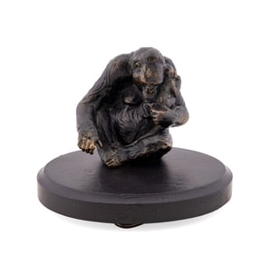 TOM TISCHLER, BRONZE GORILLA MOTHER & CHILD, 1985
