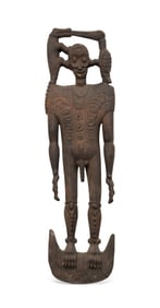 PNG SEPIK RIVER MONUMENTAL FIGURAL FOOD HOOK