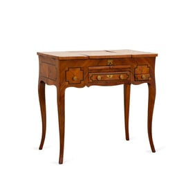 LOUIS XV STYLE MARQUETRY LADIES DRESSING TABLE