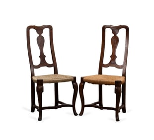 PAIR OF 18TH C. PROVINCIAL BAROQUE SIDE CHAIRS