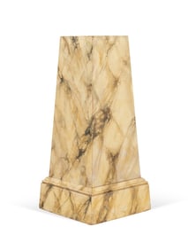 NEOCLASSICAL STYLE PAINTED FAUX MARBLE PEDESTAL