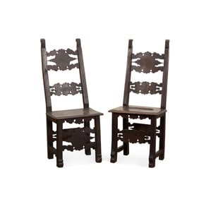 2 ITALIAN RENAISSANCE REVIVAL SIDE CHAIRS