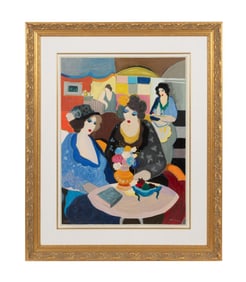 TARKAY LADIES AT 'CAFE SELECT II' COLOR SERIGRAPH