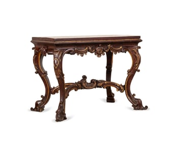 ROCOCO STYLE PAINT DECORATED CENTER TABLE