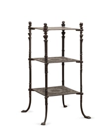 THREE-TIER ETAGERE, MANNER ZIMMERMAN OF HANAU