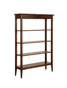 FOUR-TIER MAHOGANY STAINED HARDWOOD ETAGERE