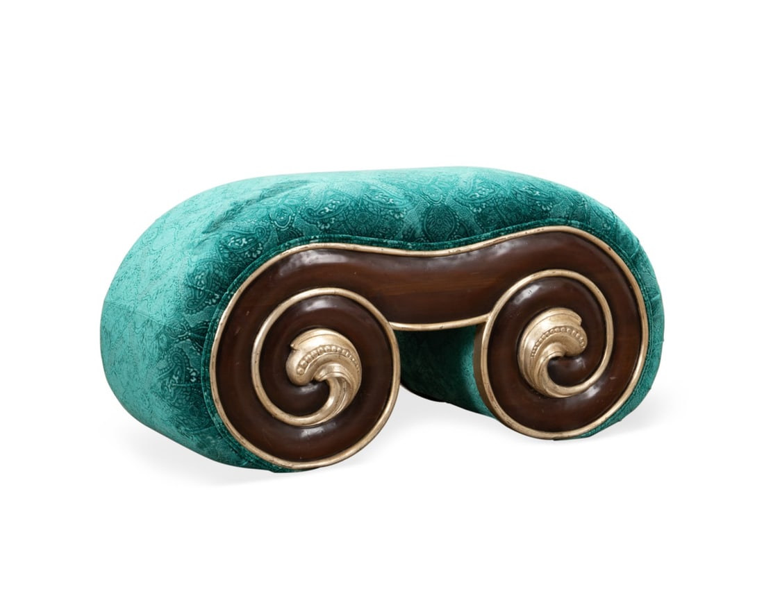 IONIC-FORM UPHOLSTERED OTTOMAN (1 of 6)