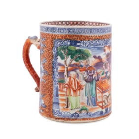 CHINESE EXPORT MANDARIN TANKARD