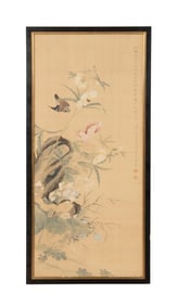 FRAMED QING DYNASTY ROYAL COURT PAINTING