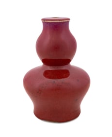 CHINESE RED GLAZED TEMPLE TOPPER