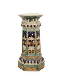 CHINESE GLAZED GARDEN PEDESTAL