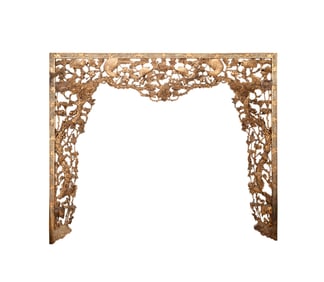 CHINESE CARVED GILT WOOD ARCH