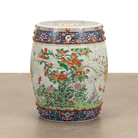 CHINESE FAMILLE VERTE GARDEN SEAT