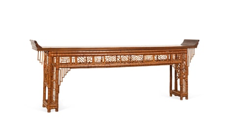 CHINESE ALTAR-FORM BAMBOO CONSOLE TABLE