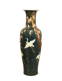 MONUMENTAL JAPANESE AQUATIC VASE