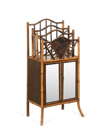 AESTHETIC MOVEMENT BAMBOO MUSIC CABINET