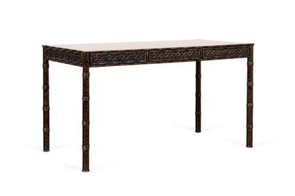 REGENCY STYLE CHINOISERIE LIBRARY TABLE