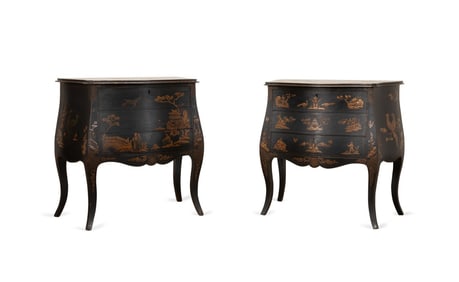 PAIR OF LOUIS XV STYLE CHINOISERIE COMMODES