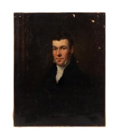 ENGLISH SCHOOL OIL PORTRAIT OF GENTLEMAN, C. 1835