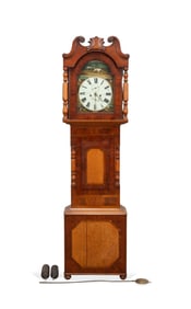 JOSEPH BE TALL CASED CLOCK WITH HUNTING DIAL