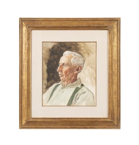 JOHN CHUMLEY 'SEPTUAGENARIAN' WATERCOLOR PORTRAIT