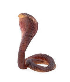 DAUM PATE-DE-VERRE FIGURE OF A COBRA, IN BOX