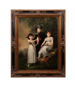 JAMES COLEMAN, PORTRAIT OF THREE CHILDREN, O/C