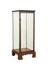 GEORGIAN STYLE STANDING DISPLAY CABINET, C. 1900
