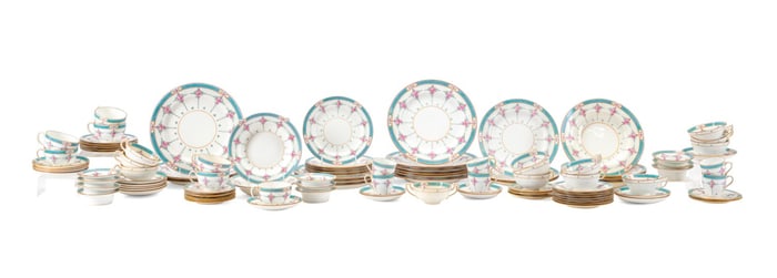 99 PIECE MINTON 'PERSIAN ROSE' DINNER SERVICE