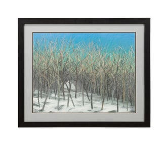 PETER WATTS, BARE TREES LANDSCAPE, MM ON PAPER