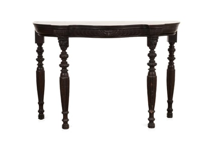 RENAISSANCE REVIVAL DARK CONSOLE TABLE, E. 20TH C.