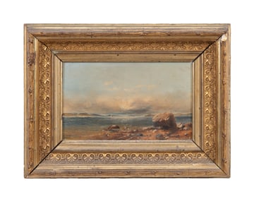 ARTHUR CUMMING 1890S SHORE SCENE, OIL