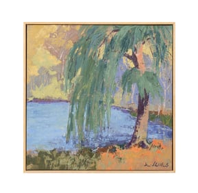 DAVID A WILLIAMS 'VERT EN CASCADE' OIL ON CANVAS