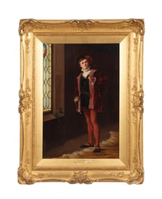 FRANCIS BARRAUD 'THE CHOICE' OIL ON BOARD