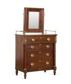 EMPIRE REVIVAL MAHOGANY DRESSING CHEST