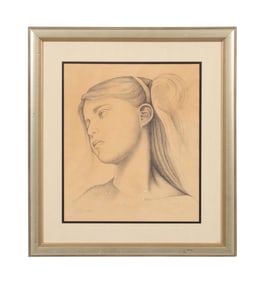 R. BERDECIO, LITHOGRAPH OF A YOUNG WOMAN, 31/32