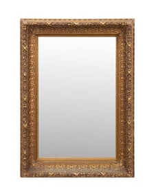 19TH C. VICTORIAN GILTWOOD & COMPOSITION MIRROR