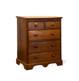 19TH C. VICTORIAN OAK CHEST OF DRAWERS